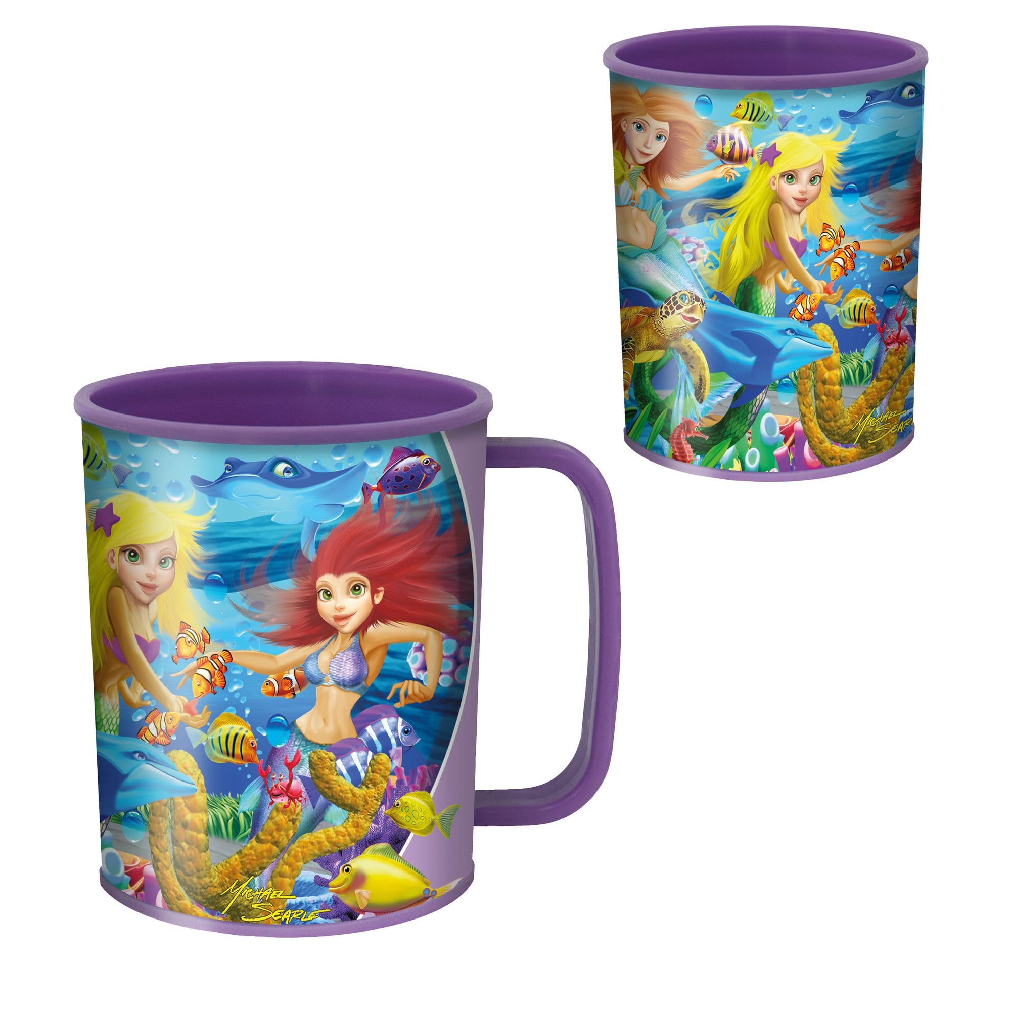 3D LiveLife Drinking Cup - Mermaid Magic from Deluxebase. 300ml Plastic Mug with Fantasy Theme, Reusable Coffee Cup, Portable Animal Tumbler for Camping, Picnic, Travel & Everyday Use. — image 1
