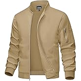 MAGCOMSEN Men's Jacket Lightweight Windbreaker Bomber Jacket Windproof Casual Jacket Zip Up Coats Outwear with 5 Pockets