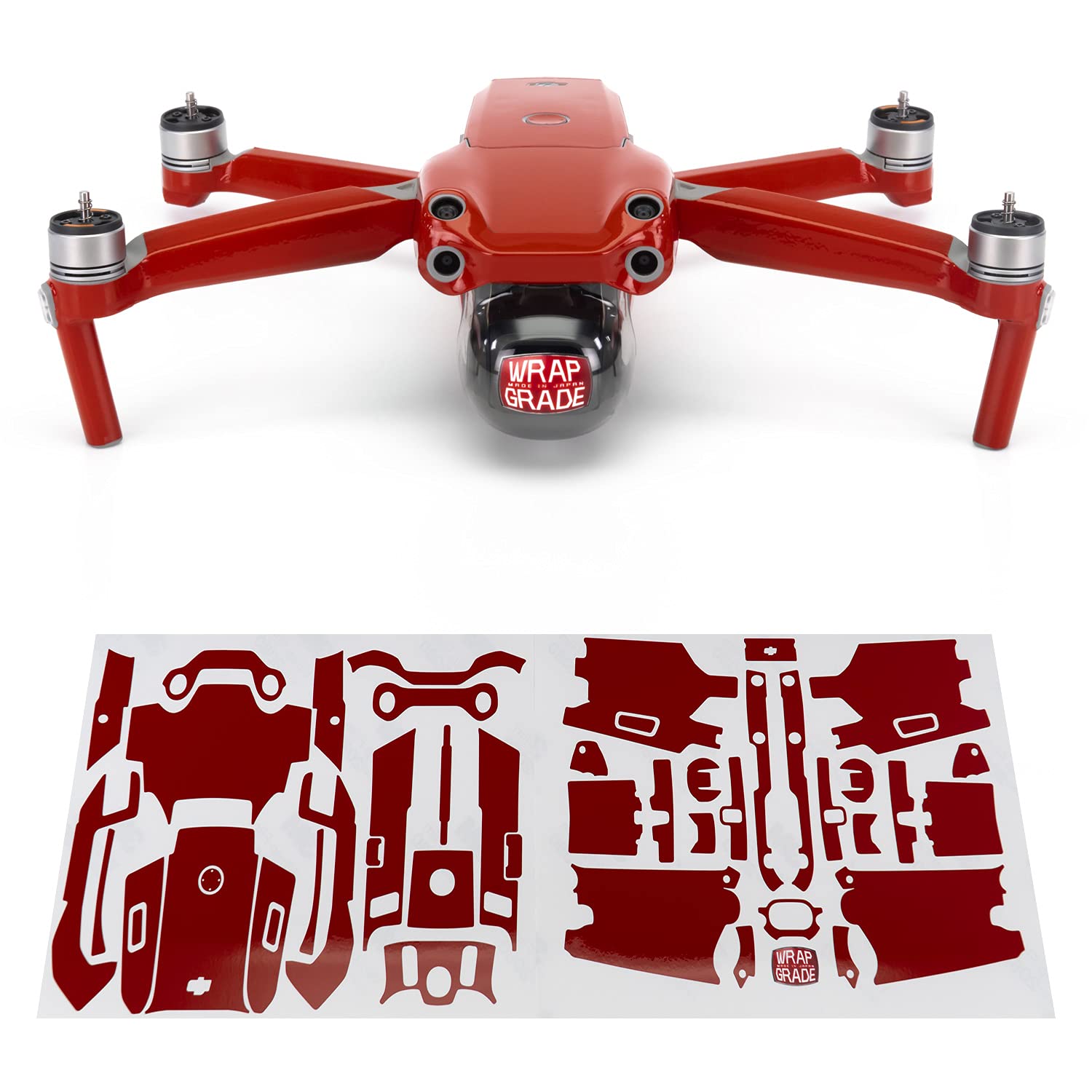 Wrapgrade Main Unit Skin DJI Compatible with DJI Air 2S (SUPER RED)