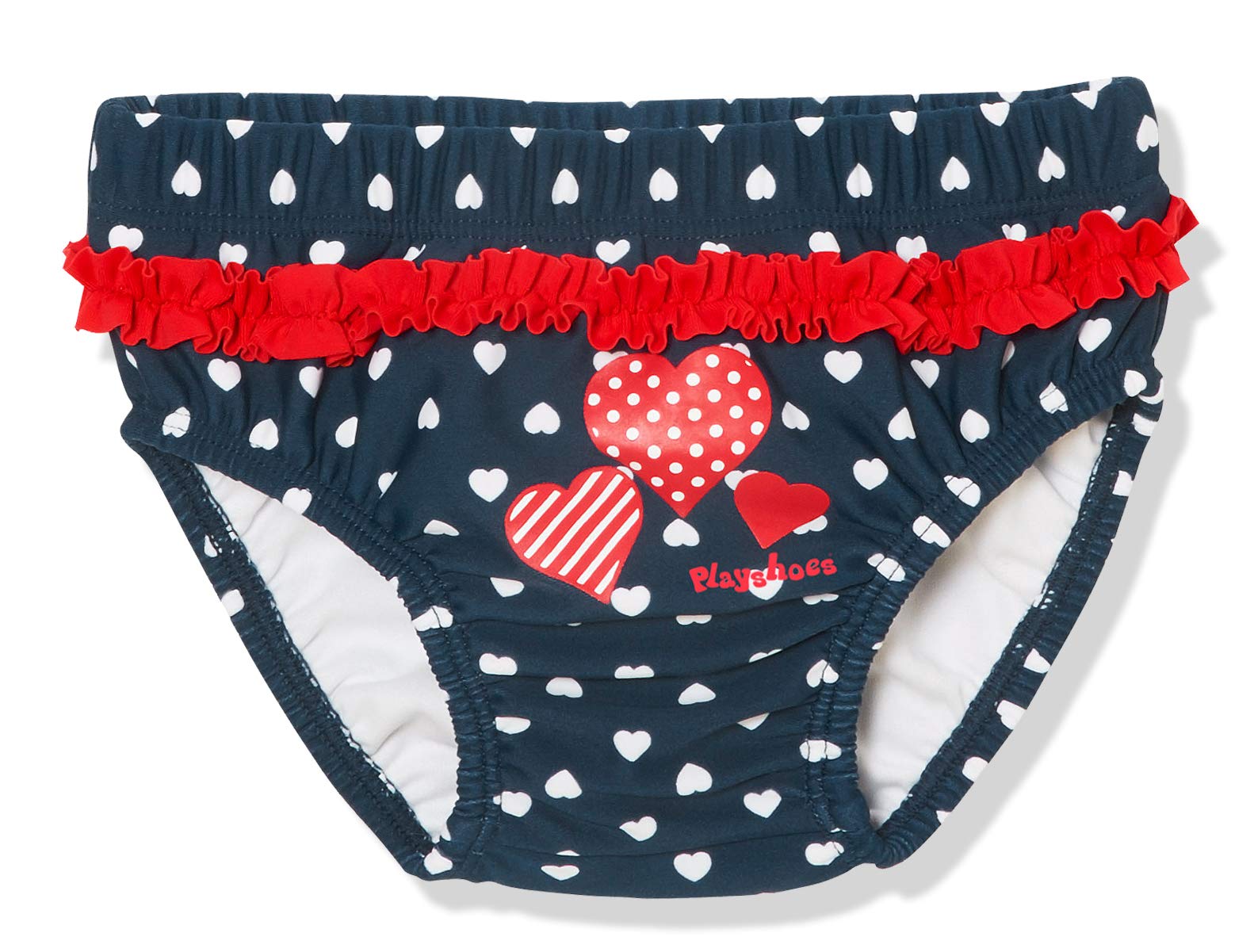 Playshoes Baby - Girl's UV protection nappy pants hearts 461240, 11 - Navy, 62-68