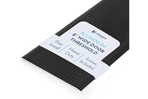 BARZEN Aluminum Threshold Strip - Exterior Door Threshold for Doorways & Commercial Use - Aluminum Door Sill - ADA Wheelchair Compliance - Black Anodize 8" Wide by 48" Long.