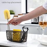 simpletome Sink Caddy Basket with 3 Suction Cups Translucent Grey view 4