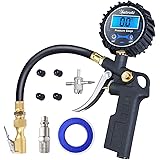 AstroAI Digital Tire Inflator with Pressure Gauge, 250 PSI Air Chuck and Compressor Accessories Heavy Duty with Rubber Hose a