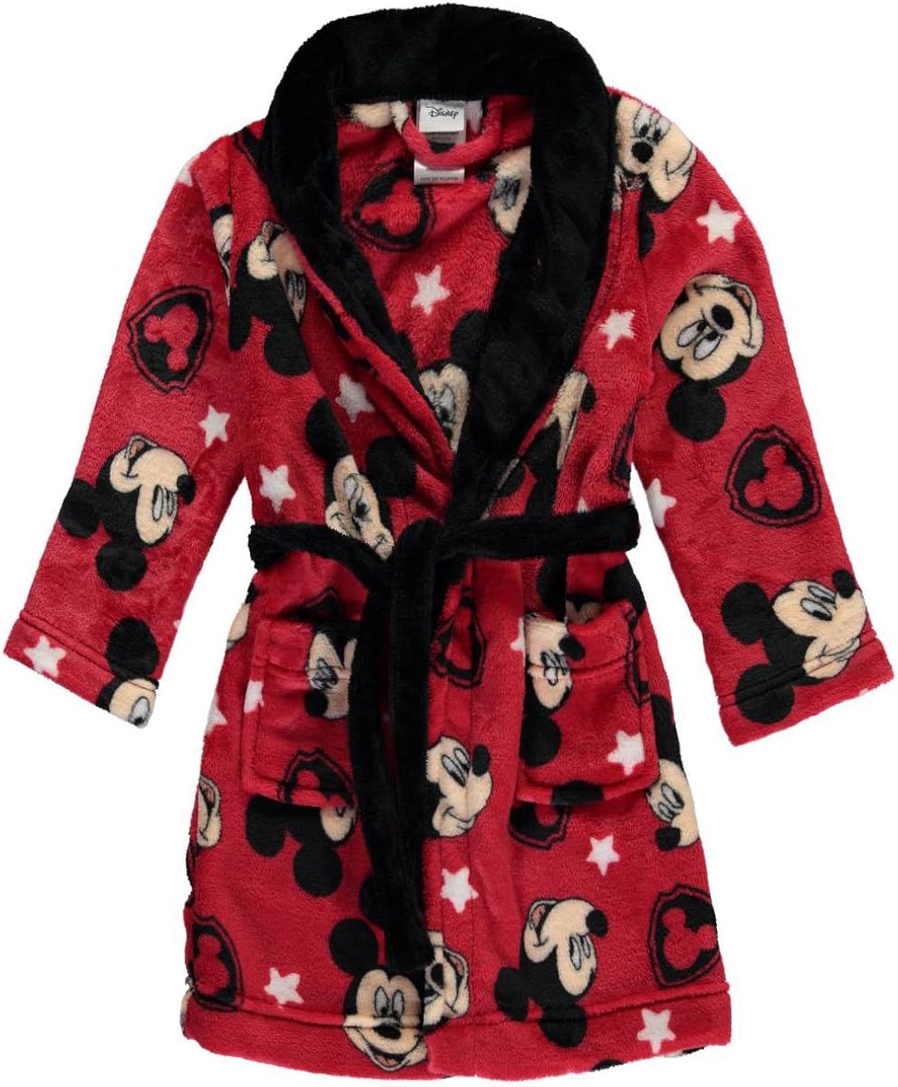 Mickey Mouse Little Boys Plush Fleece Bathrobe Robe