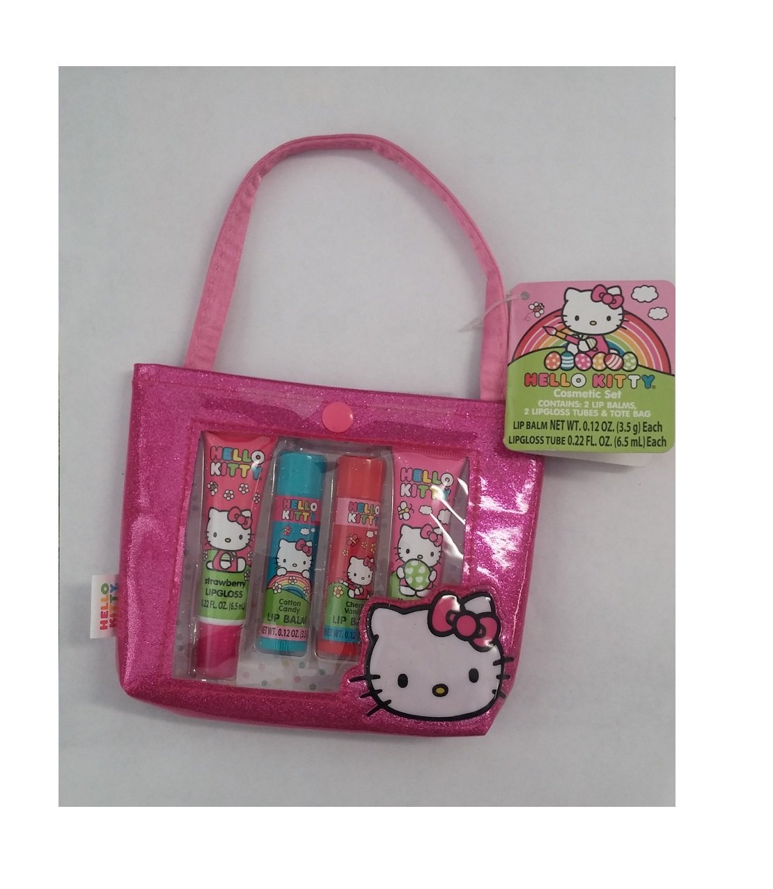 Hello Kitty Cosmetic Set Contains 2 Lip Balms, 2 Lip