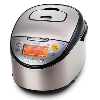 Tiger JKT-S18U 10-Cup (Uncooked) Multi Purpose IH Cooker (Rice Cooker, Synchro-Cooker, Slow Cooker, Bread Maker, etc.) with Tacook Cooking Plate