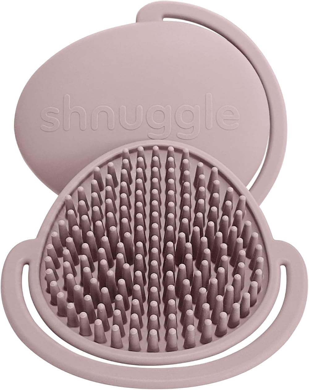 Shnuggle Cradle Cap Brush Soft Silicone Baby Scalp Brush Pink