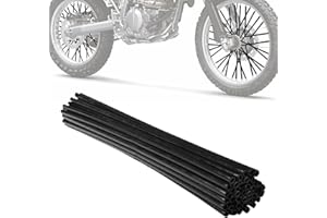IUVWISN Motorcycle Spoke Skins,Spoke Covers Wheel Wraps Universal for KLX 110 KLX140L CRF 50 110 CRF125F TTR 125 TTR110 YZ125X PW50 TW200 8"-21" Rim Dirt Pit Bike ATV Black