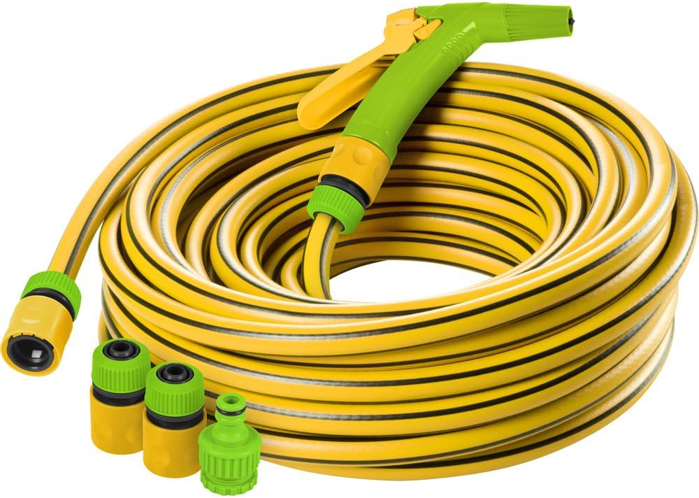 Field Man FZH 9050 Garden Hose plus fittings Hose with Connectors 0.5 Inch 50 m