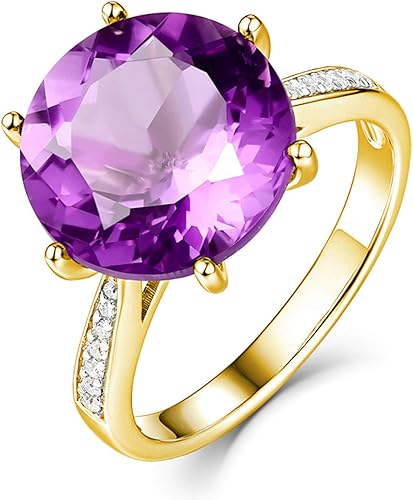 Beydodo Verlobungsring 18k 750 Brillant Gross Amethyst 6 24 4 1ct Damen Ring Gold Trauringe Mit Diamant Amazon De Schmuck