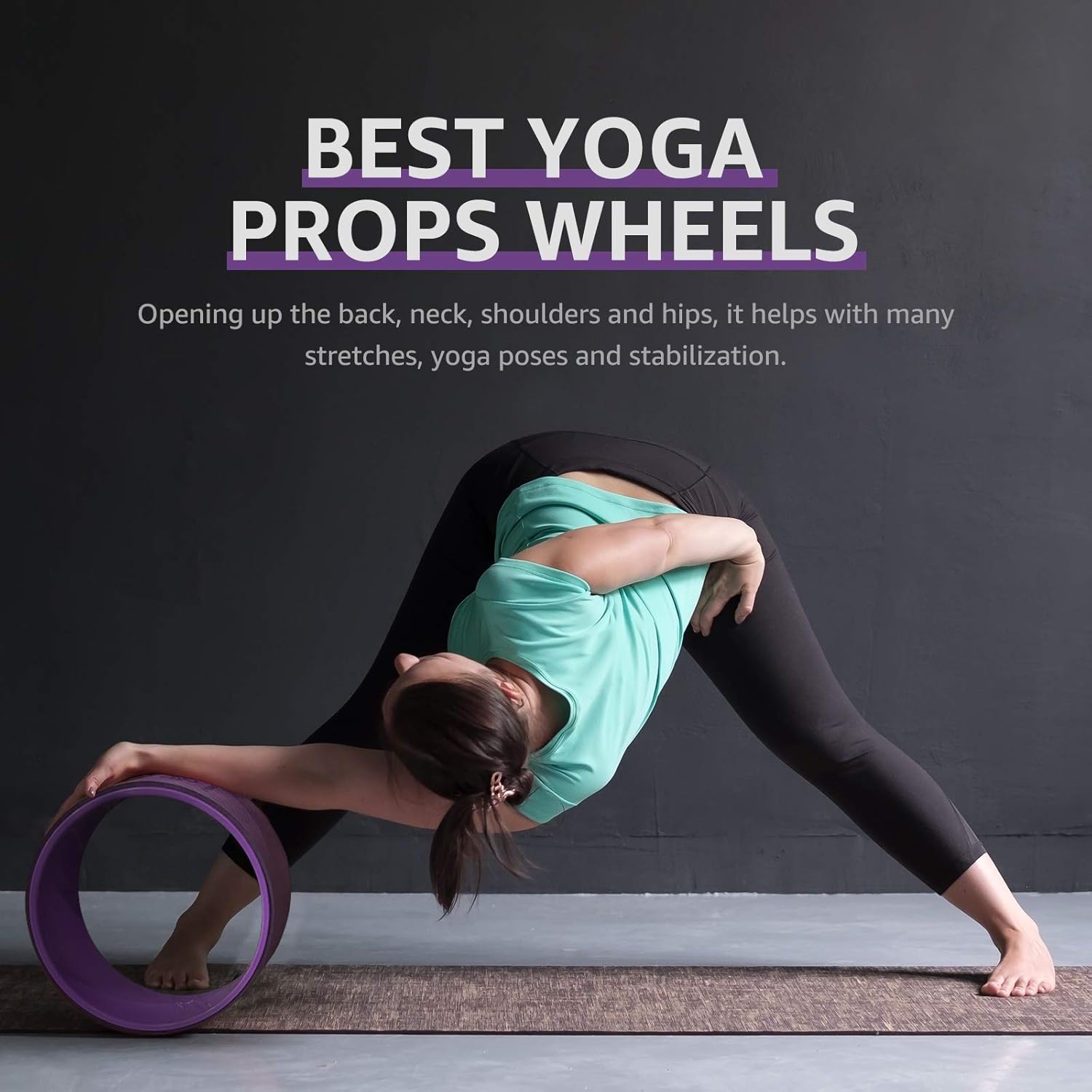 Overmont Yoga Wheel Set 3 Pack Yoga Foam Roller Perfect for Back Pain Backbends & Stretches Increase Strength & Flexibility, Massage Ball Included : Sports & Outdoors