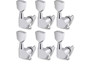 Holmer Sealed String Tuning Pegs Tuning Machines Grover Machine Heads Tuners Tuning Keys Vintage Keystone Style 6 In Line for Right Handed Electric Guitar or Acoustic Guitar Chrome.,TP 03-CR-6R