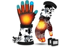 MADETEC Heated Gloves for Men Women, 7.4V 22.2WH 2024 Winter Gloves Upgraded Rechargeable Battery, Waterproof & Windproof Camo Gloves for Camping Fishing Hunting Motorcycle