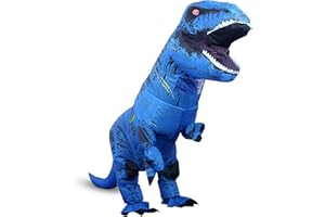 PIAMIF Inflatable Dinosaur Costume Adult, Fancy Halloween Blow up T-Rex Costume Full Body Dino Costume for Cosplay Party