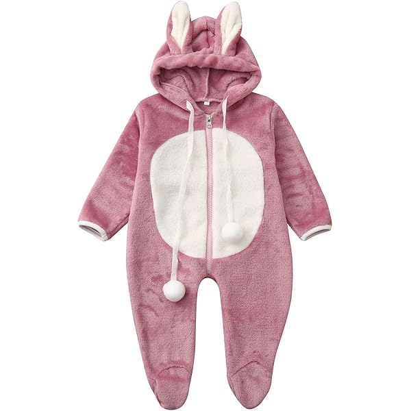 Amazon.com: Bunny Style Hooded for Newborn Baby Winter Warm Fleece