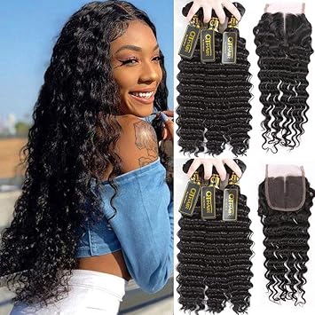 Amazon Com Qthair 12a Brazilian Deep Wave Hair Bundles With