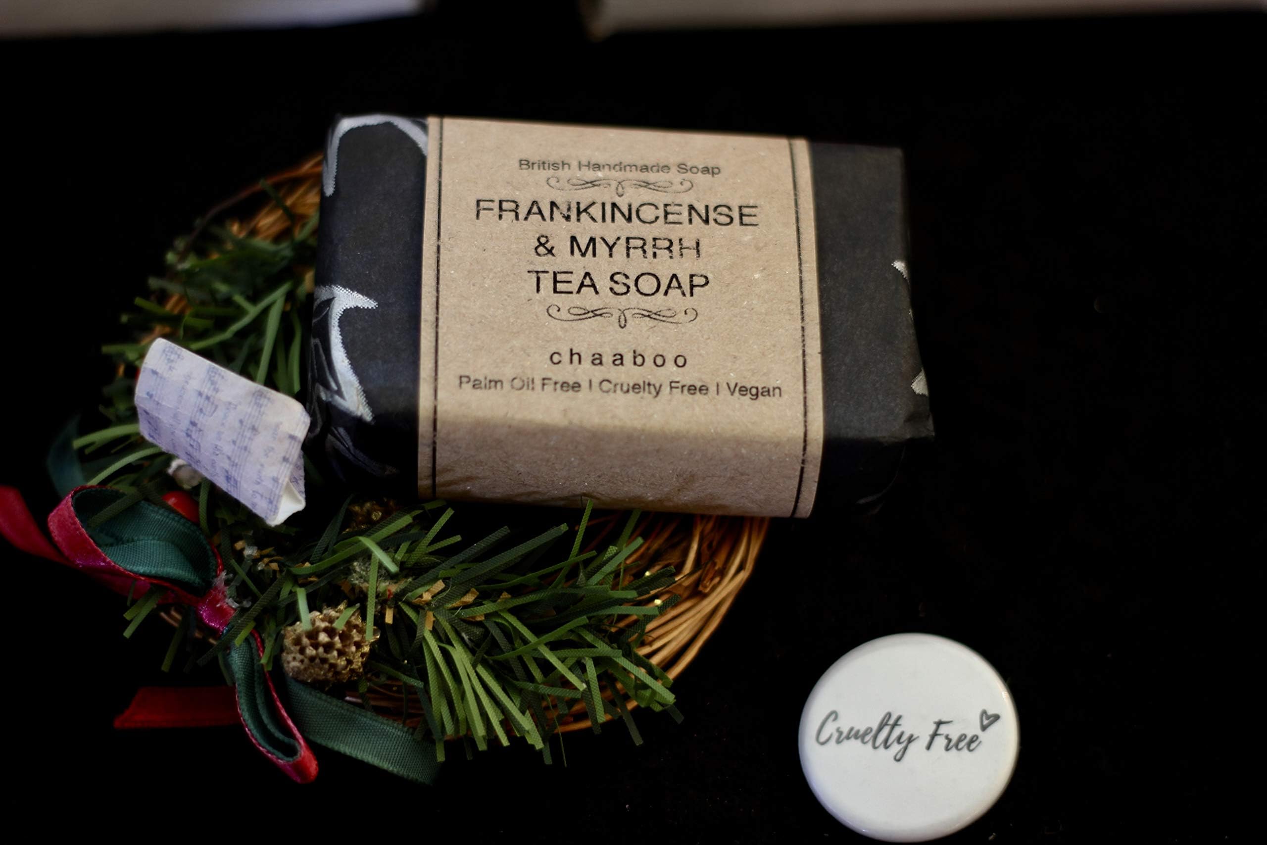2 x FRANKINCENSE & MYRRH Tea Soap UK Handmade Natural Palm Free Vegan Soap by chaaboo Cold Process