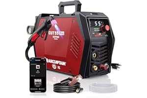ARCCAPTAIN iControl CUT55 Pro Plasma Cutter, [APP Control] 55 Amp Non-Touch Pilot Arc 120V/240V Plasma Cutter Machine, Large LED Display and 2T/4T, 3/4 inch Maximum Cut, DC Inverter IGBT