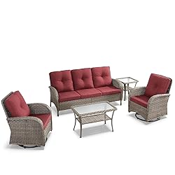 HUMMUH Wicker Patio Furniture Set-All Weather