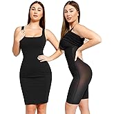 Popilush Shapewear Dress Workwear Built in Shapewear Dress Square Neck Sleeveless Dress 3D HIPS Offer