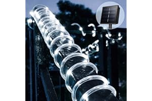 HONCHE Solar String Lights Rope Lights Outdoor Waterproof 33ft 100 LEDs Holiday Christmas Decorations Fairy Lights (Y-H-GZD-CW)