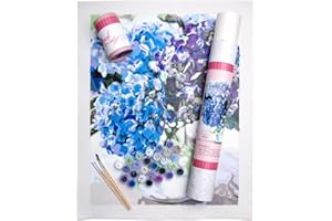 Pink Picasso Kits Botanical Floral Paint by Number for Adults &Teens | DIY Canvas 16x20 Acrylic Painting Kit Sets, Color by Numbers, Drawing, Arts & Crafts, As Seen On Shark Tank (Sincerest Stems)