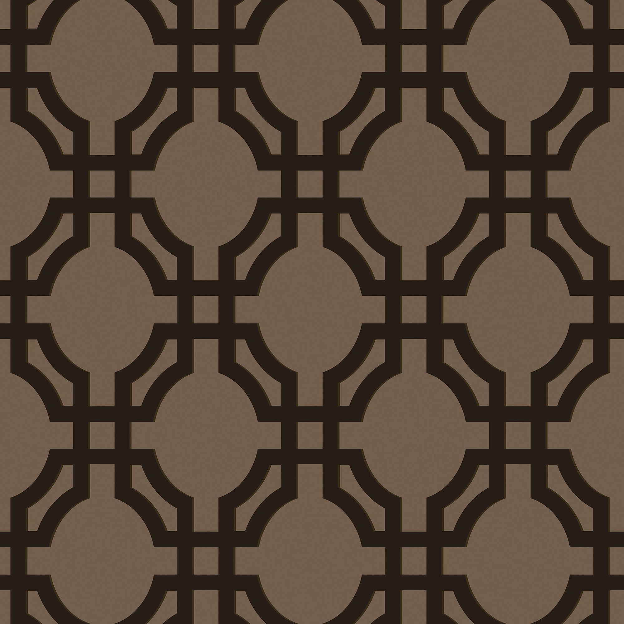 Galerie DA23264 Luxe Trellis Wallpaper, Gold/Brown, 10.05m x 53cm