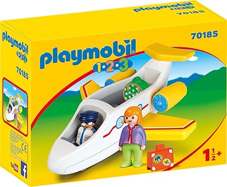 Playmobil 1.2.3 Airplane with Passenger 