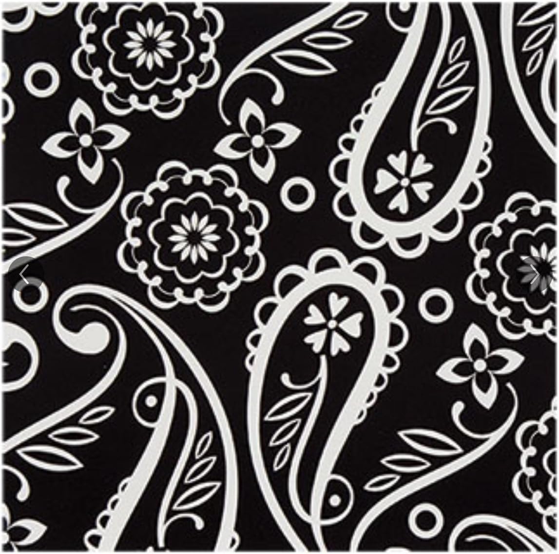 Party! Black & White Paisley Paper Cocktail Beverage Napkins, 24-ct