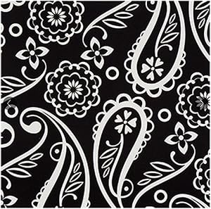 Party! Black & White Paisley Paper Cocktail Beverage Napkins, 24-ct
