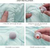 MQUPIN Quilt Fixing Clip 16 Duvet Clips Round Mushroom Attachment Grey view 5