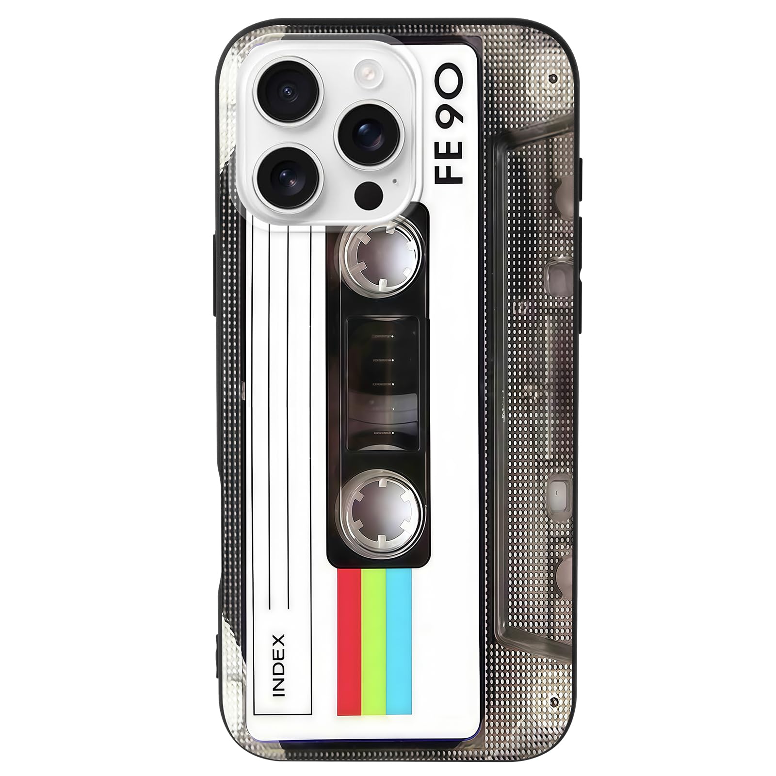 Mouzor Cute Phone Case for iPhone 16 Pro Max, Retro Cassette Tape Design Cases, Matte Finish Soft Touch TPU Anti Fingerprint Shockproof Cover for Girls Boys Men Women