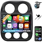 [2+32G] Android 13 Car Stereo for Jeep Patriot Compass 2010-2016 with Apple Carplay&Android Auto,10.1 Inch Car Radio with Mir