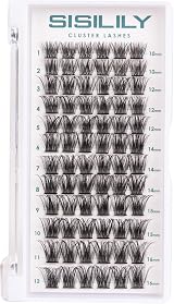 SISILILY Cluster Lashes 72 Clusters 10-16mm DM17 C/D Curl DIY Lash Extensions view 2