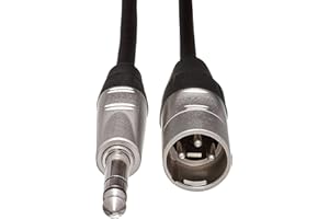Hosa HSX-015 REAN 1/4" TRS to XLR3M Pro Balanced Interconnect Cable, 15 Feet