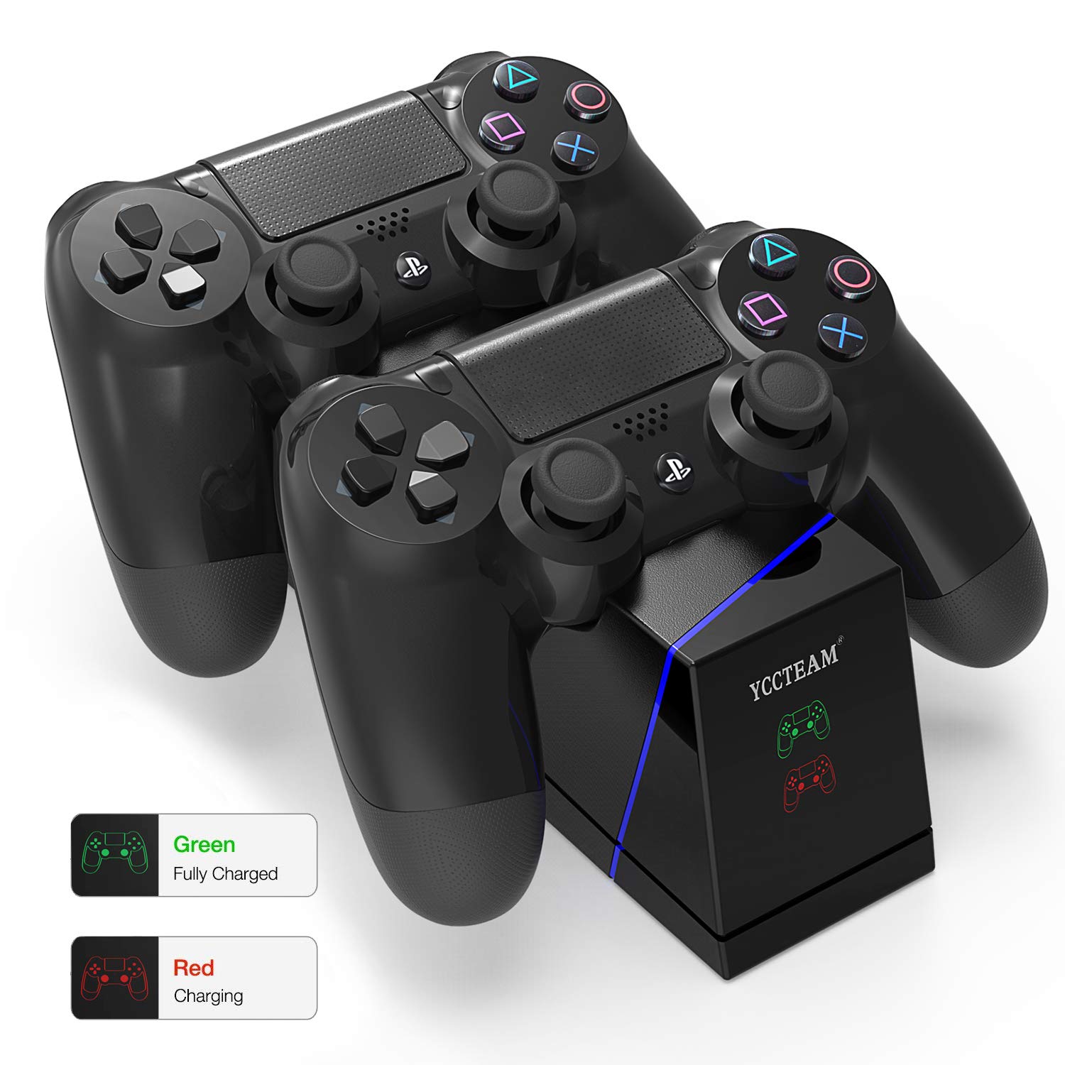 PS4 Controller Charger, DualShock 4 PS4 Controller USB Charging Station Dock, Playstation 4 Charging Station for Sony Playstation4 / PS4 / PS4 Slim / PS4 Pro Controller