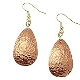 Hammered Copper Medium Tear Drop Earrings By John S Brana Handmade Jewelry Durable Copper Earrings