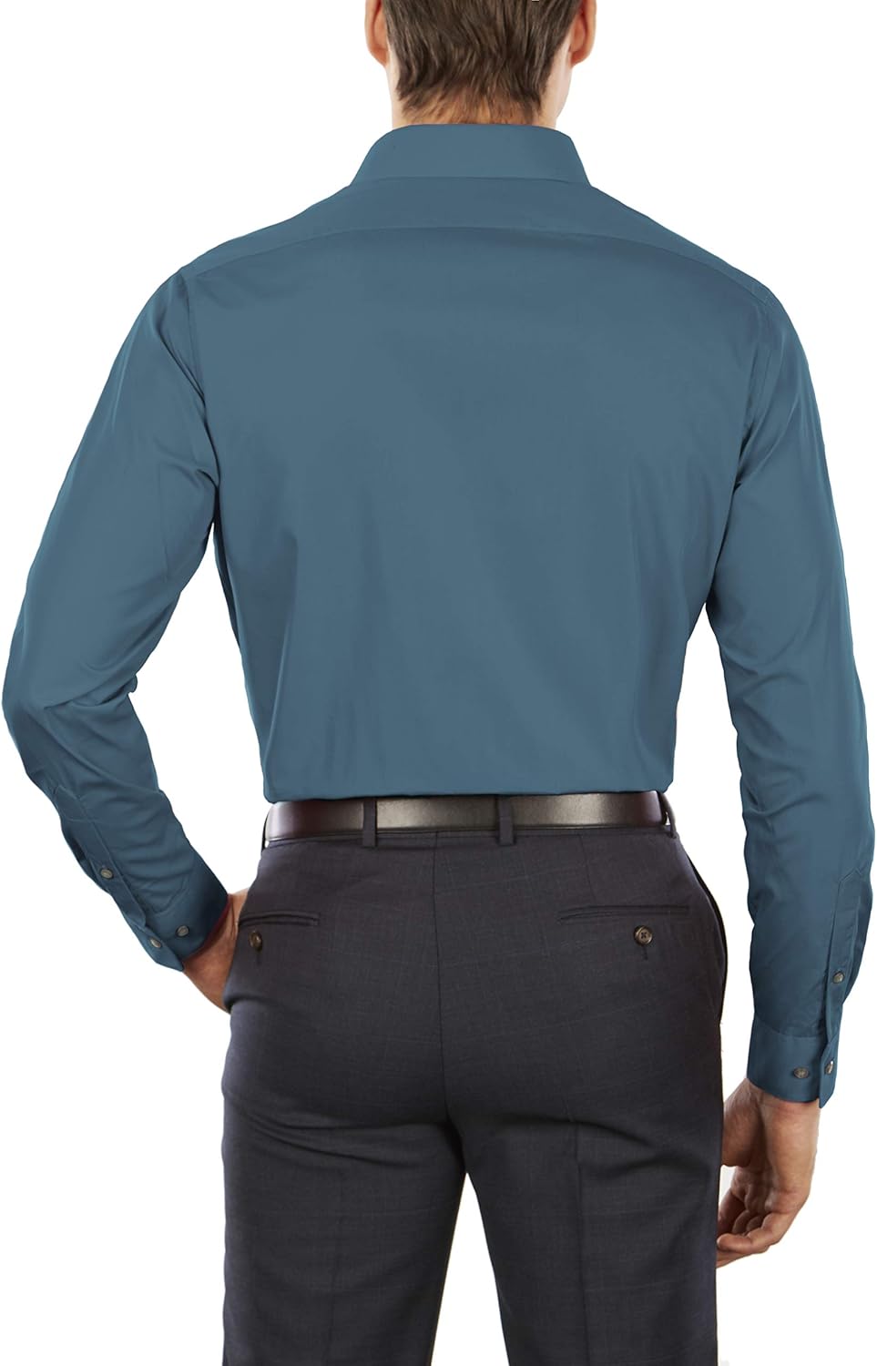 Van Heusen Men's Dress Shirt Fitted Poplin Solid at  Men’s Clothing store