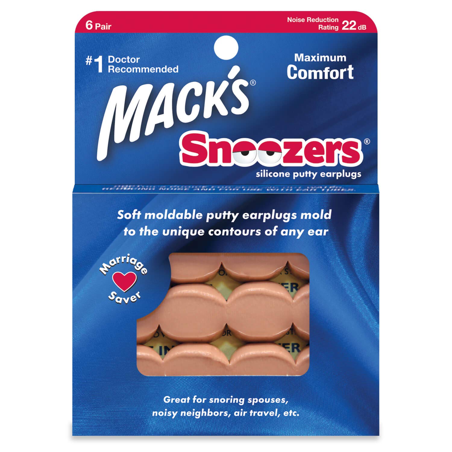 MACKS Silicone Earplugs Mack's Swimming Sleeping Snoring Adult Kids