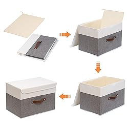 OUTBROS Foldable Storage Boxes with Lids,Large