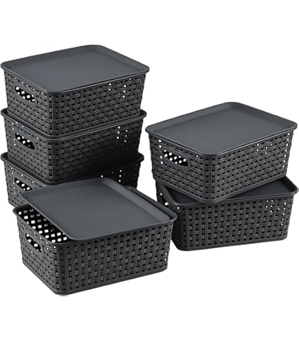 Grand Panier De Rangement En Plastique XL - Caramel | Leroy Merlin