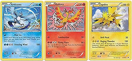 Amazon 伝説のポケモン セット Articuno Moltres Zapdos Xy吠えるスキー 伝説の鳥ロットセット トレカ 通販