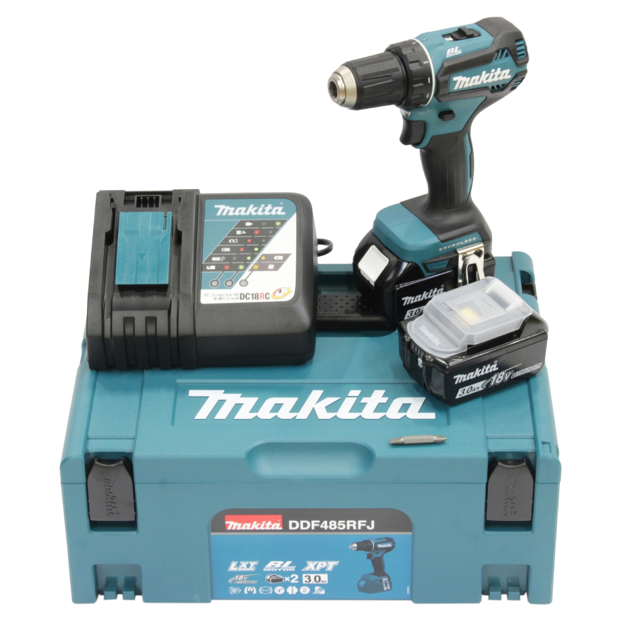 Makita DDF485RFJ Trapano Avvitatore a Batteria LI-ION 18V 2x3.0AH 50NM
