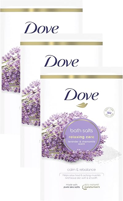 Dove Lavender & Chamomile Relaxing Care Bath Salts 900 g Pack of 3