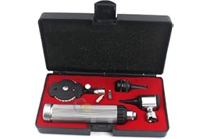 G.S SURGICAL G.S Otoscope Set ENT Instruments with,2 Free Bulb,Free Carrying CASE,LOT of Extra
