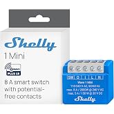 Shelly Wave 1 Mini US LR Smart Switch Relay, 1-Channel 8 A | Z-Wave Long Range, Dry Contacts, Compatible with Alexa, Google Home, SmartThings &amp; Home Assistant