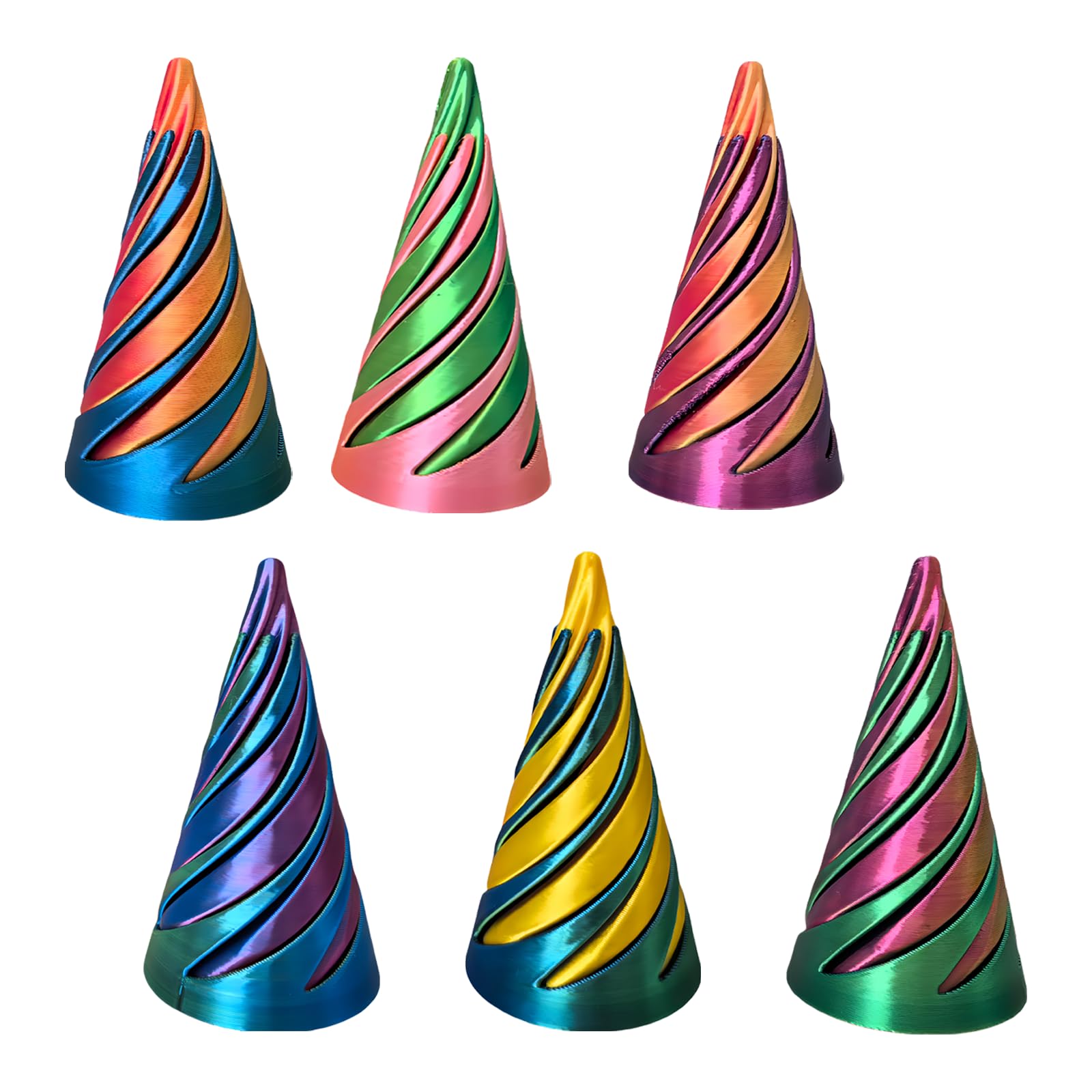 ajitxalr 6 Packs Impossible Cone,Spiral Cone Fidget
