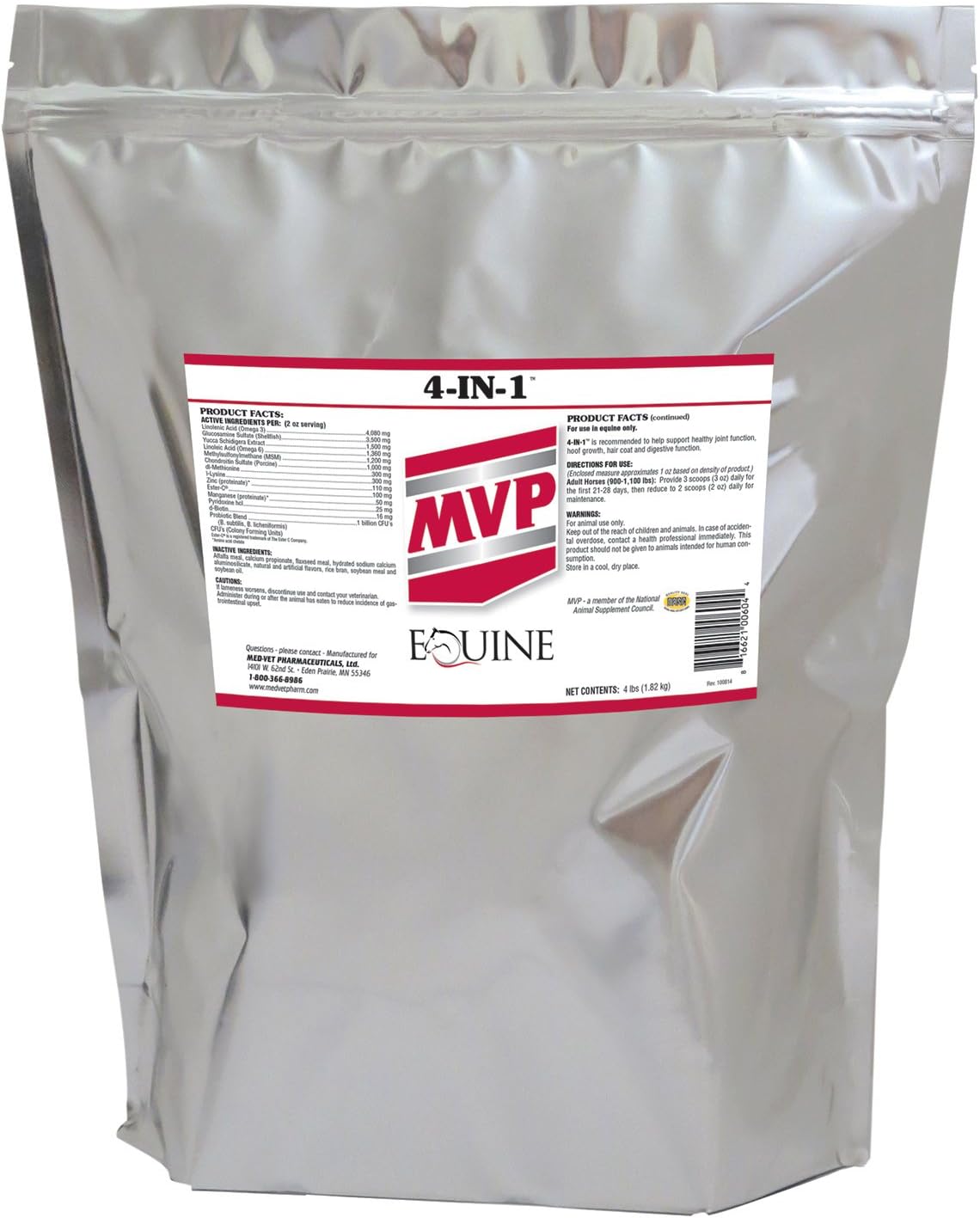 MVP4-in-1 (4 lb) Joint, Hair, Hoof & Digestive Support for Horses