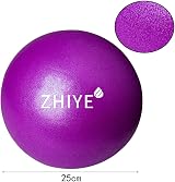 ZHIYE Mini Pilates Ball 25cm Purple PVC 80kg Capacity Core Fitness view 3