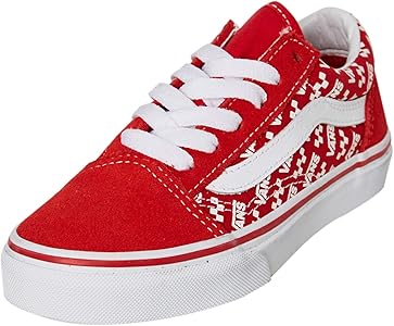 red vans logo shoes